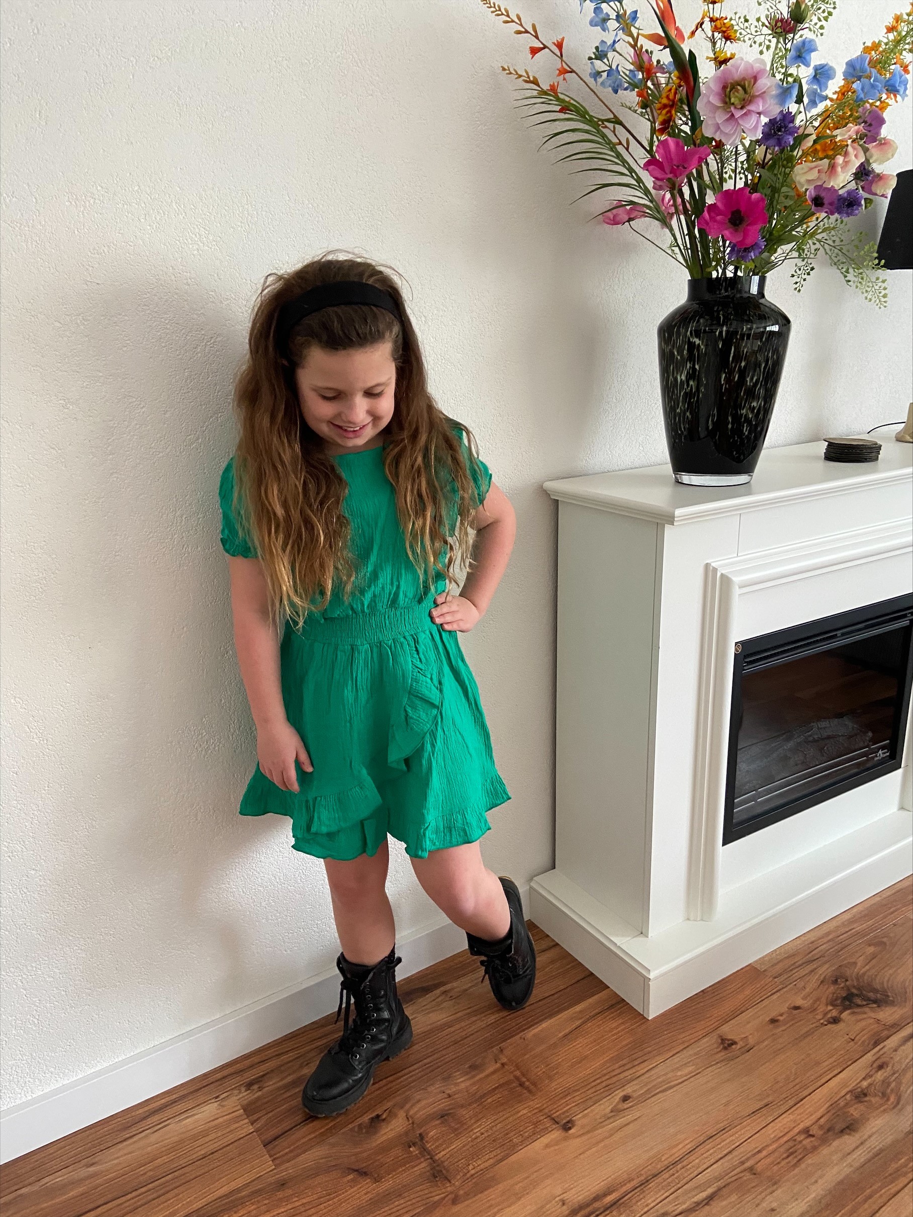 efficiëntie Sentimenteel Speels Knappiess Kinderkleding groen jurk